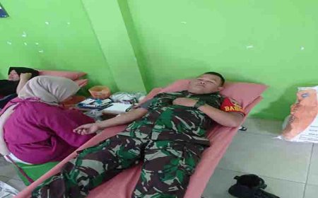 BABINSA KORAMIL 06 KALIBENING HADIRI BAKTI SOSIAL DONOR DARAH
