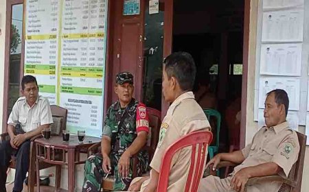 WUJUD SINERGITAS,BABINSA KOMSOS DENGAN PERANGKAT DESA BINAAN