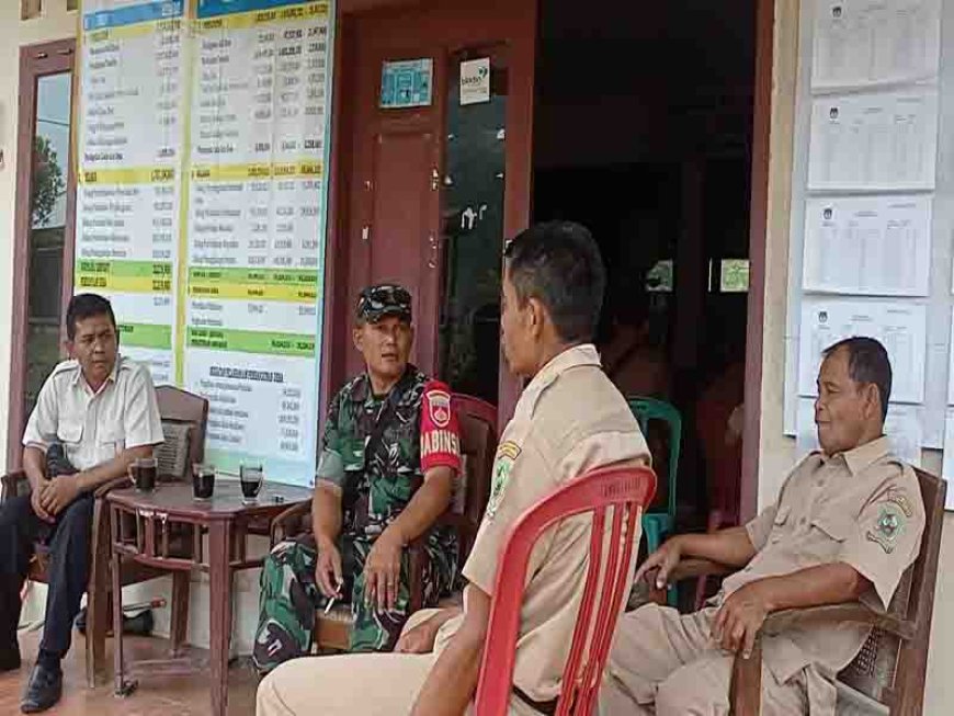 WUJUD SINERGITAS,BABINSA KOMSOS DENGAN PERANGKAT DESA BINAAN