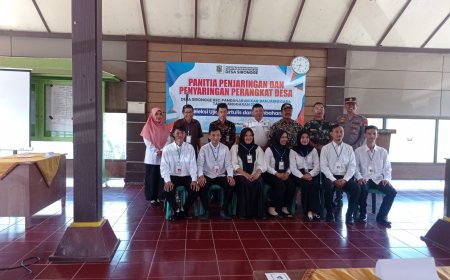 DANPOSRAMIL HADIRI UJIAN CALON PERANGKAT DESA