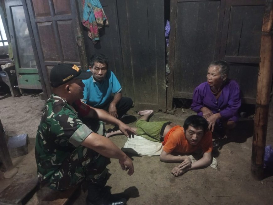 BABINSA BERI MOTIVASI BAGI WARGA PENYANDANG CACAT