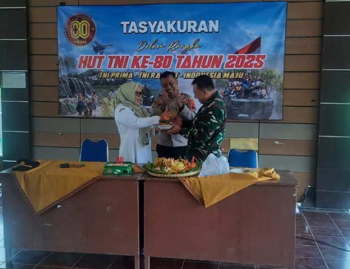 Tasyakuran HUT TNI Ke 80 di Posramil Pandanarum koramil 06/Kalibening Berjalan dengan Khidmat